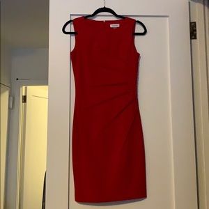 Red Calvin Klein dress